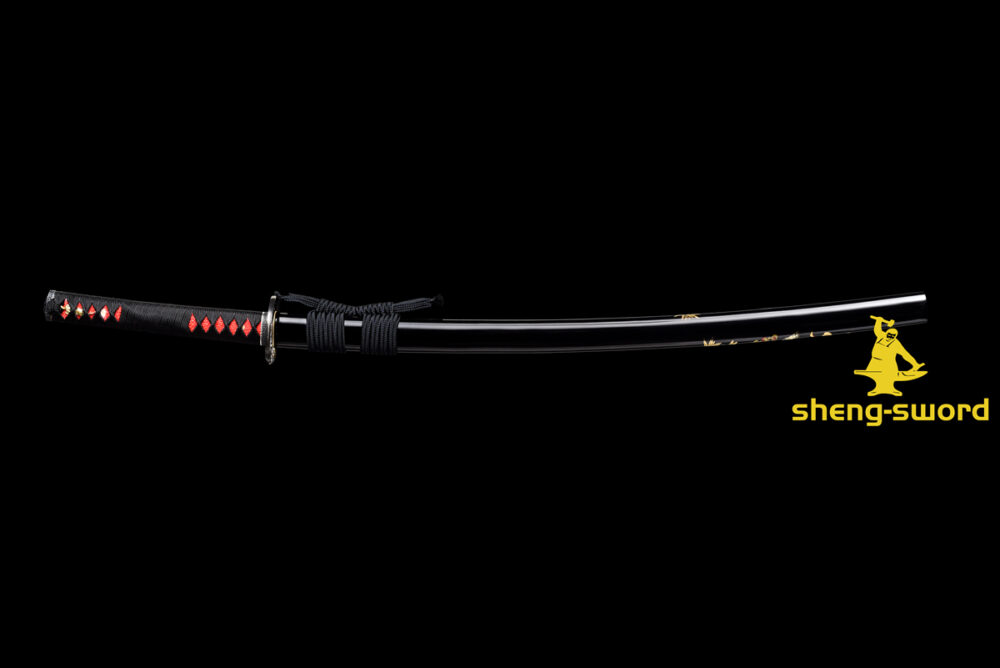 hitatsura TIGER TSUBA SWORD (5) Clay tempered S7 steel hitatsura hamon blade japanese katana razor sharp shine full tang sword