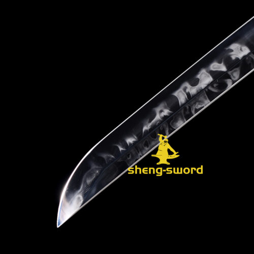 hitatsura TIGER TSUBA SWORD (6) Clay tempered S7 steel hitatsura hamon blade japanese katana razor sharp shine full tang sword