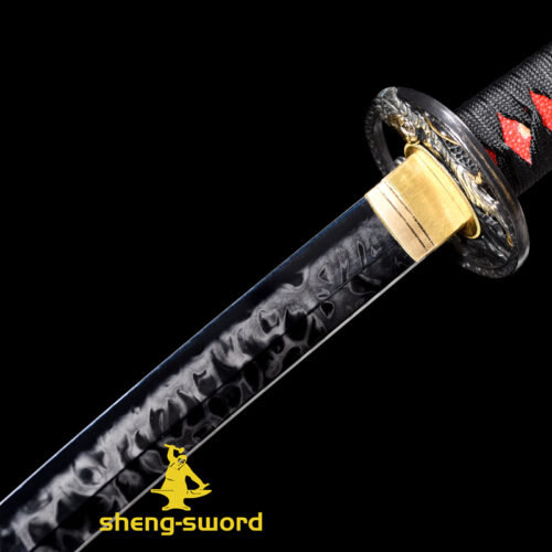 hitatsura TIGER TSUBA SWORD (8) Clay tempered S7 steel hitatsura hamon blade japanese katana razor sharp shine full tang sword