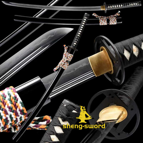 ClayTempered Gunomi hamon Sword Tang Kashirae Japanese Katana Sword